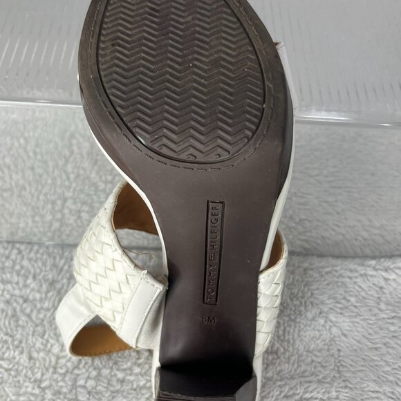 Tommy Hilfiger women's white ankle strap heels size 8 - Picture 6 of 7